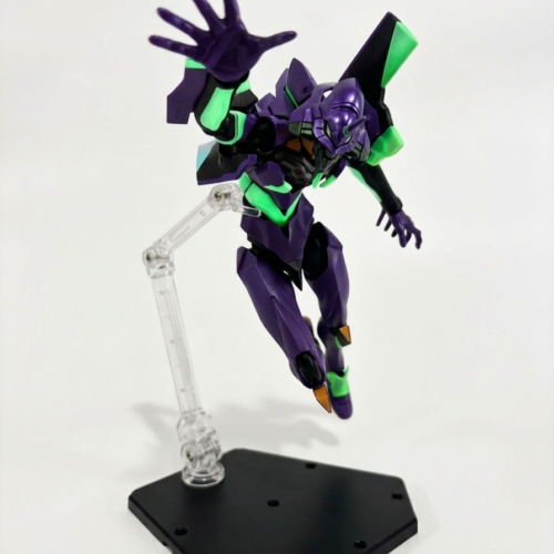 Bandai Spirits Evangelion Unit-01 [BEST SELECTION] The Robot Spirits Non-scale Action Figure with Tamashii Stage Act Mechanics Display Stand Set